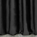Zasłona z welwetu z ozdobnym pasem z miedzianym połyskiem w górnej części - 140 x 250 cm - czarny 3