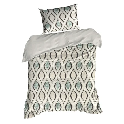 EUROFIRANY CLASSIC SATIN Komplet pościeli SPRING 12 z wysokiej jakości satyny bawełnianej z geometrycznym nadrukiem w stylu boho EUROFIRANY CLASSIC SATIN Komplet pościeli SPRING 12 z wysokiej jakości satyny bawełnianej z geometrycznym nadrukiem w stylu boho - 140 x 200 cm