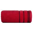 Ręcznik AMANDA z ozdobną bordiurą w pasy - 50 x 90 cm - czerwony 3