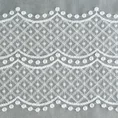 Firany ADELAIDA na okno balkonowe zdobione haftem w formie poziomych fal - 400 x 145 cm - biały 9