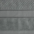 EUROFIRANY CLASSIC Puszysty ręcznik JESSI z fakturą wytłaczanej krateczki i welurową bordiurą - 30 x 50 cm - stalowy 2