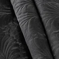 EUROFIRANY PREMIUM narzuta  z  welwetu pikowana metodą tradycyjnego szycia, wzór liści - 170 x 210 cm - czarny 3