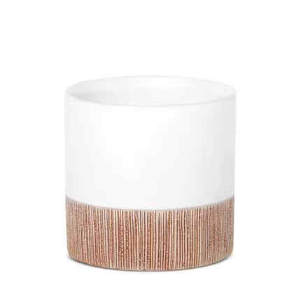 Osłonka ceramiczna na donicę MILI 1 dwukolorowa Osłonka ceramiczna na donicę MILI 1 dwukolorowa - ∅ 11 x 10 cm