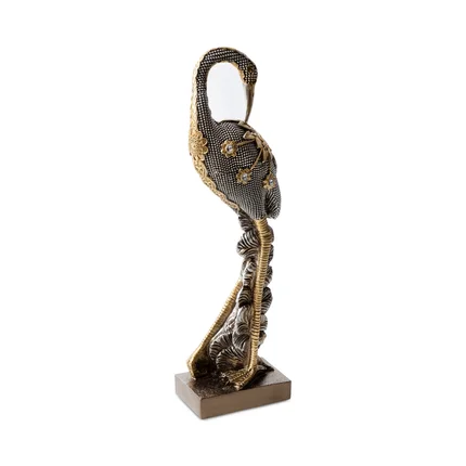 Flaming figurka ceramiczna srebrno-złota Flaming figurka ceramiczna srebrno-złota - 9 x 6 x 30 cm