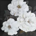 Obraz BLOOM ręcznie malowane na płótnie kwiaty o trójwymiarowej strukturze - 80 x 80 cm - czarny 1