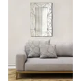 Lustro w dekoracyjnej lustrzanej ramie z geometrycznych elementów z efektem 3D - 80 x 4 x 120 cm - srebrny 1