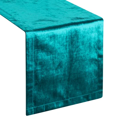 Bieżnik ROYAL 1 z gładkiego welwetu ciemnoturkusowy Bieżnik ROYAL 1 z gładkiego welwetu ciemnoturkusowy - 35 x 140 cm