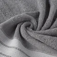 Ręcznik PATI 50X90 cm utkany w miękkie pasy i podkreślony żakardową bordiurą  stalowy - 30 x 50 cm - stalowy 5