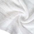 Ręcznik z bawełny egipskiej z żakardową bordiurą podkreśloną lśniącą nicią - 70 x 140 cm - biały 5