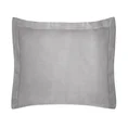 NOVA COLOUR Poszewka na poduszkę bawełniana z satynowym połyskiem i ozdobną kantą - 50 x 70 cm - stalowy 1