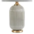 Lampa dekoracyjna z welwetowym abażurem - ∅ 41 x 65 cm - srebrny 4