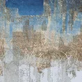 Obraz FATAMORGANA abstrakcyjny, ręcznie malowany na płótnie - 60 x 80 cm - niebieski 2