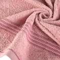 Ręcznik bawełniany z ozdobnym stebnowaniem - 70 x 140 cm - liliowy 5