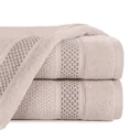 Ręcznik DANNY bawełniany o ryżowej strukturze podkreślony żakardową bordiurą o wypukłym wzorze - 30 x 50 cm - pudrowy róż 1