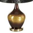 Lampa stołowa HELEN na szklanej brokatowej podstawie z abażurem z błyszczącego welwetu - ∅ 40 x 64 cm - czarny 4