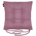 ADORE dwustronna welurowa poduszka siedziskowa na krzesło z czterema pikowaniami - 40 x 40 x 8 cm - jasnofioletowy 2