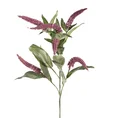 AMARANTUS sztuczny kwiat dekoracyjny o liściach z jedwabistej tkaniny - dł.85cm dł.kwiat 40 cm - fioletowy 1