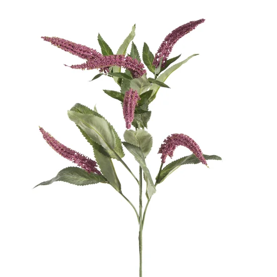 AMARANTUS sztuczny kwiat dekoracyjny o liściach z jedwabistej tkaniny - dł.85cm dł.kwiat 40 cm - fioletowy