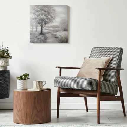Obraz TREE 1 ręcznie malowany na płótnie pejzaż z drzewem Obraz TREE 1 ręcznie malowany na płótnie pejzaż z drzewem - 100 x 100 cm