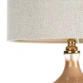 Lampa stołowa SIMONA 2 w stylu boho z matowym abażurem - 31 x 22 x 50 cm - kremowy 3