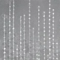 Firana z gładkiej tkaniny zdobiona pasem aplikacji z lśniącymi cekinami - 140 x 250 cm - biały 8