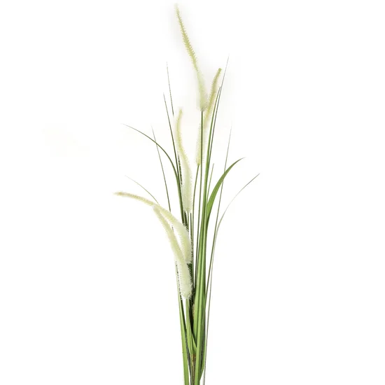 TRAWA OZDOBNA Z DŁUGIMI KŁOSAMI, sztuczna roślina dekoracyjna - 53 cm - kremowy