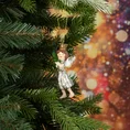 Figurka świąteczna ANIOŁEK trzymający choinkę - 4 x 3 x 9 cm - srebrny 1
