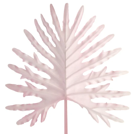 DUŻY OZDOBNY LIŚĆ BOTANICZNY, kwiat sztuczny dekoracyjny - 71 cm - różowy