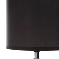 Lampka stołowa BELISA na dwukolorowej ceramicznej podstawie z abażurem z matowej tkaniny - ∅ 18 x 30 cm - stalowy 2