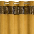 Zasłona JASPER z welwetu zdobiona połyskującym pasem cekinów - 140 x 250 cm - złoty 6