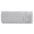 Ręcznik z drobną fakturą i miękką welwetową bordiurą - 30 x 50 cm - srebrny 3