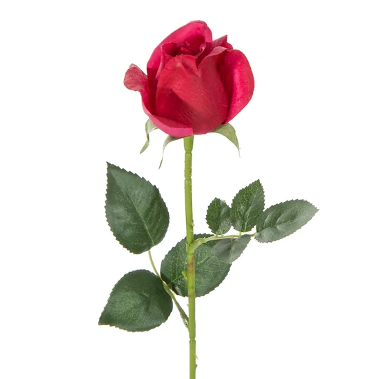 RÓŻA kwiat sztuczny dekoracyjny - 54 cm - czerwony