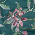 EUROFIRANY PREMIUM pościel HAFT  z satyny bawełnianej zdobiona haftowanymi kwiatami - 220 x 200 cm - turkusowy 4
