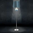 Lampa stojąca MALIA na podstawie łączącej perłowe szkło i metal z welwetowym abażurem - ∅ 41 x 172 cm - turkusowy 1