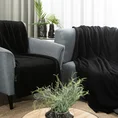 Narzuta na fotel-Koc BUKLA wyjątkowo i magicznie miękki - 70 x 160 cm - czarny 9