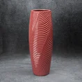 Wazon ceramiczny SENA z wytłaczanym wzorem - ∅ 15 x 40 cm - różowy 1