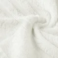 Ręcznik z elegancką bordiurą w lśniące pasy - 50 x 90 cm - kremowy 5