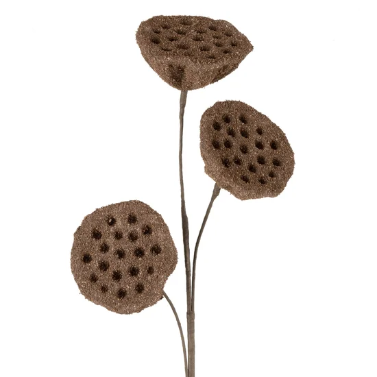 Kwiat sztuczny dekoracyjny - 63 cm - brązowy