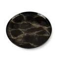 Patera ADA ze szkła artystycznego ze złotym marmurowym wzorem - ∅ 33 x 2 cm - czarny 2