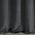 DIVA LINE Zasłona z welwetu zdobiona pasem geometrycznego wzoru z drobnych jasnozłotych dżetów - 140 x 250 cm - czarny 3