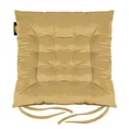 Dwustronna welwetowa poduszka siedziskowa na krzesło z szesnastoma pikowaniami, gramatura 260 g/m2 - 40 x 40 x 6 cm - miodowy 2