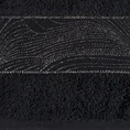 Ręcznik MARIEL z żakardową bordiurą podkreśloną srebrną nicią - 70 x 140 cm - czarny 2