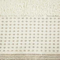 Ręcznik z bordiurą podkreśloną groszkami z błyszczącą lureksową nicią - 30 x 50 cm - beżowy 2