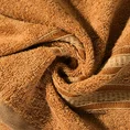EUROFIRANY PREMIUM Ręcznik MILA  z włókien bambusowych z  bordiurą tkaną w ozdobne pasy 3D - 50 x 90 cm - brązowy 5