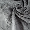 Ręcznik z ozdobną bordiurą - 70 x 140 cm - srebrny 5