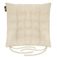 ADORE dwustronna welurowa poduszka siedziskowa na krzesło z szesnastoma pikowaniami, gramatura 195 g/m2 - 40 x 40 x 6 cm - kremowy 2