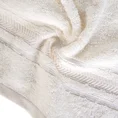 EUROFIRANY PREMIUM ręcznik z bawełny egipskiej z żakardową bordiurą podkreśloną lśniącą nicią - 70 x 140 cm - kremowy 5