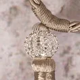 Dekoracyjny sznur do upięć z chwostem zdobiony kryształkami - dł. 61 cm - ciemnobeżowy 3