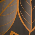 LIMITED COLLECTION Pościel ALISMA 2 z makosatyny bawełnianej z motywem dużych liści CIEPŁO BRĄZÓW - 220 x 200 cm - brązowy 14