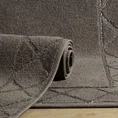 Dywanik łazienkowy MARTHA z bawełny, dobrze chłonący wodę z geometrycznym wzorem wykończony błyszczącą nicią - 50 x 70 cm - grafitowy 3
